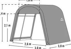 ShelterLogic Gartenhaus Shed-in-a-Box grau B/H/L: ca. 300x240x300 cm