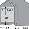 ShelterLogic Gartenhaus Shed-in-a-Box grau B/H/T: ca. 180x183x196 cm