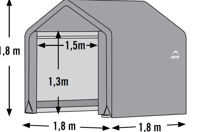 ShelterLogic Gartenhaus Shed-in-a-Box grau B/H/T: ca. 180x183x196 cm