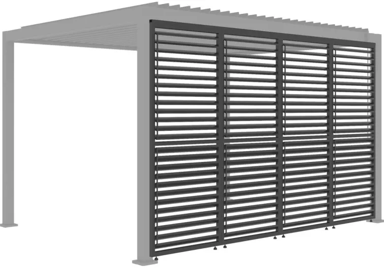 Sichtschutz anthrazit Aluminium B/H/L: ca. 4x234x93 cm