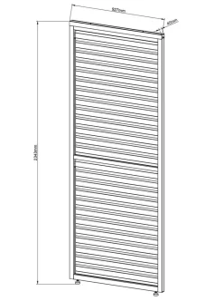 Sichtschutz anthrazit Aluminium B/H/L: ca. 4x234x93 cm