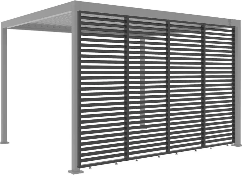 Sichtschutz anthrazit Aluminium B/H/L: ca. 6x226x85 cm