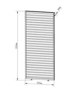 Sichtschutz anthrazit Aluminium B/H/L: ca. 6x226x85 cm