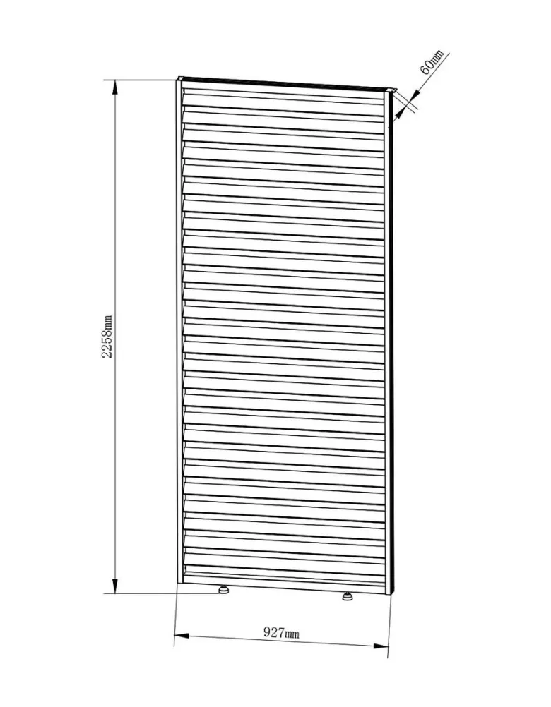 Sichtschutz anthrazit Aluminium B/H/L: ca. 6x226x93 cm