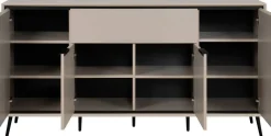 Sideboard Arona sand schwarz B/H/T: ca. 175x90x38 cm
