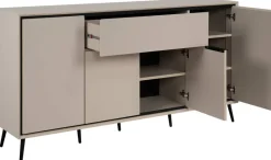 Sideboard Arona sand schwarz B/H/T: ca. 175x90x38 cm