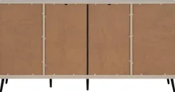Sideboard Arona sand schwarz B/H/T: ca. 175x90x38 cm