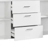 Sideboard Atlanta weiß Hochglanz perlweiß Optik B/H/T: ca. 192x88x40 cm