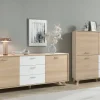 Sideboard BASTIAN Eiche weiß B/H/T: ca. 180x72,5x36,5 cm
