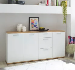 Sideboard BC 1035 weiß Eiche Artisan Nachbildung B/H/T: ca. 180x86x38 cm