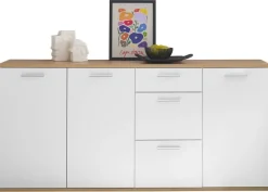 Sideboard BC 1035 weiß Eiche Artisan Nachbildung B/H/T: ca. 180x86x38 cm