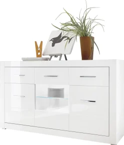 Sideboard Bianco weiß weiß Hochglanz B/H/T: ca. 164x97x42 cm