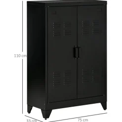 Sideboard 838-148BK schwarz B/H/T: ca. 75x110x33 cm