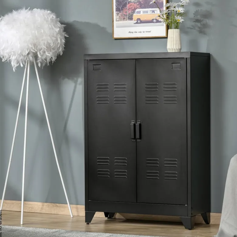 Sideboard 838-148BK schwarz B/H/T: ca. 75x110x33 cm