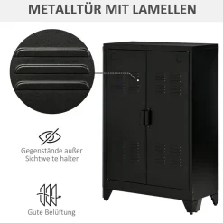 Sideboard 838-148BK schwarz B/H/T: ca. 75x110x33 cm