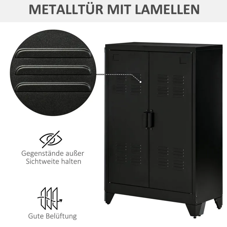 Sideboard 838-148BK schwarz B/H/T: ca. 75x110x33 cm