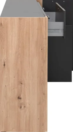 Sideboard Cento anthrazit Eiche Artisan Oak Nachbildung