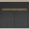 Sideboard City Eiche Wotan Nachbildung anthrazit B/H/T: ca. 170x84x40 cm