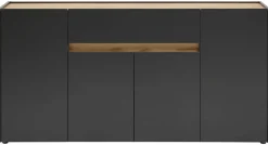 Sideboard City Eiche Wotan Nachbildung anthrazit B/H/T: ca. 170x84x40 cm