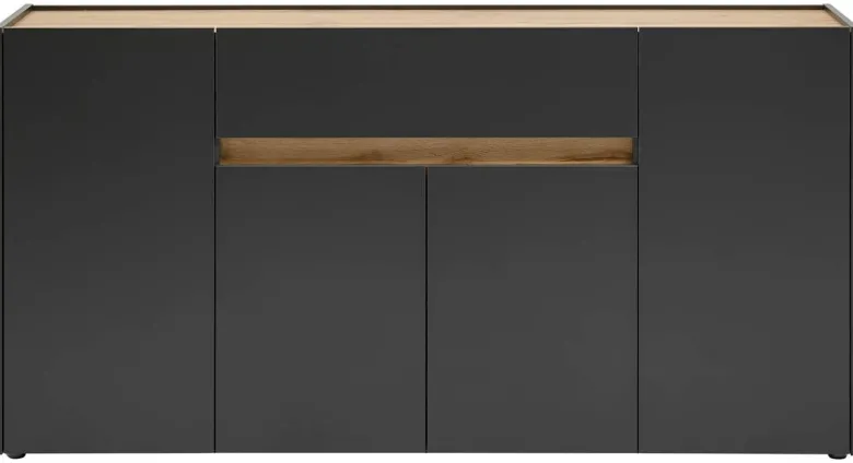 Sideboard City Eiche Wotan Nachbildung anthrazit B/H/T: ca. 170x84x40 cm