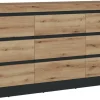 Sideboard Corte Eiche Evoke Coast Nachbildung anthrazit B/H/T: ca. 161x92,5x45 cm