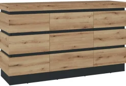 Sideboard Corte Eiche Evoke Coast Nachbildung anthrazit B/H/T: ca. 161x92,5x45 cm
