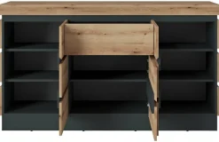 Sideboard Corte Eiche Evoke Coast Nachbildung anthrazit B/H/T: ca. 161x92,5x45 cm