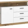 Sideboard Covelo Eiche Artisan Oak Nachbildung weiß B/H/T: ca. 192x85x40 cm