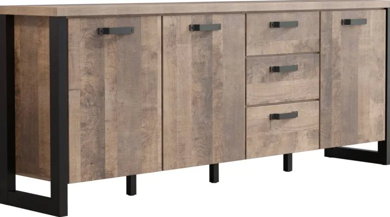 Sideboard Emile Eiche Tabak Nachbildung B/H/T: ca. 214x86x45 cm