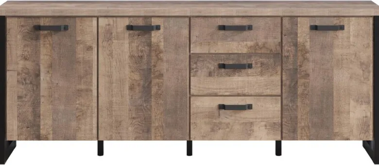 Sideboard Emile Eiche Tabak Nachbildung B/H/T: ca. 214x86x45 cm