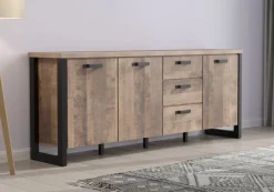 Sideboard Emile Eiche Tabak Nachbildung B/H/T: ca. 214x86x45 cm
