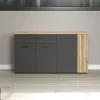 Sideboard Esteban anthrazit Eiche Nachbildung B/H/T: ca. 150x83x42 cm