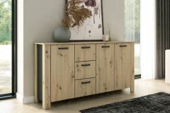 Sideboard FARO Eiche schwarz B/H/T: ca. 160x84x40 cm