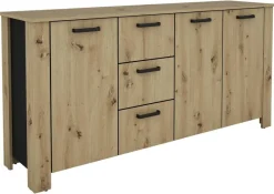Sideboard FARO Eiche schwarz B/H/T: ca. 160x84x40 cm