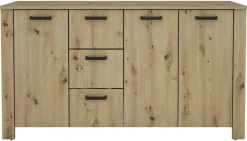 Sideboard FARO Eiche schwarz B/H/T: ca. 160x84x40 cm