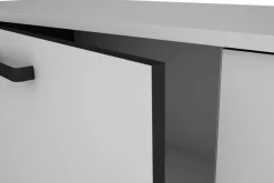 Sideboard FARO weiß schwarz B/H/T: ca. 140x84x40 cm