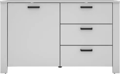 Sideboard FARO weiß schwarz B/H/T: ca. 140x84x40 cm