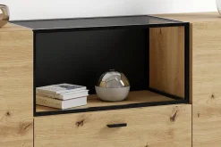 Sideboard FRAME Eiche schwarz B/H/T: ca. 200x75,5x37,5 cm