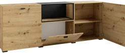 Sideboard FRAME Eiche schwarz B/H/T: ca. 200x75,5x37,5 cm