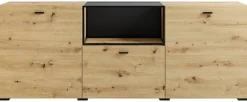 Sideboard FRAME Eiche schwarz B/H/T: ca. 200x75,5x37,5 cm
