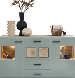 Sideboard Fun Plus 2 salbei Oak Eiche Viking Nachbildung B/H/T: ca. 170x94x42 cm