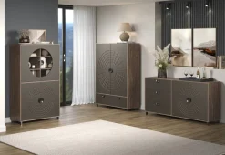 Sideboard Fusion Eiche dunkel Nachbildung bronze Optik B/H/T: ca. 176x86x42 cm