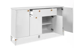 Sideboard Izmir weiß Kupfer B/H/T: ca. 158x90x36 cm