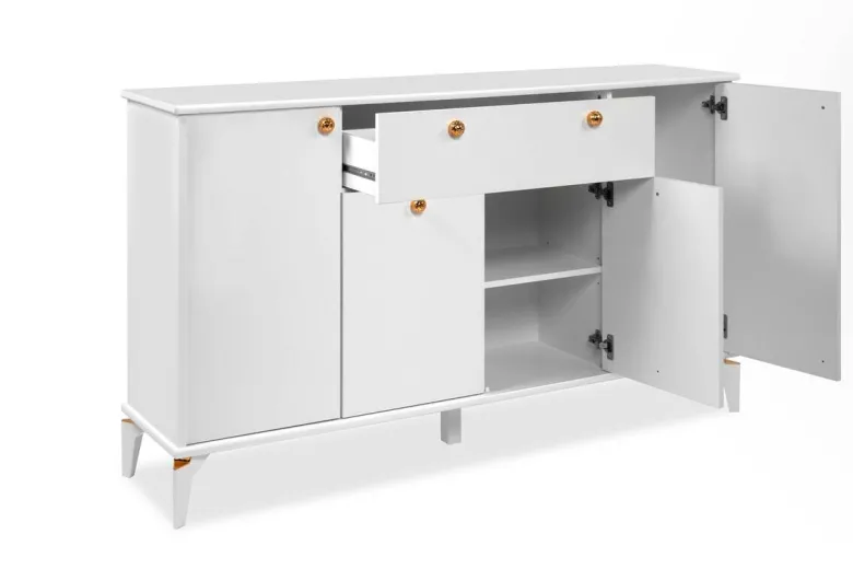 Sideboard Izmir weiß Kupfer B/H/T: ca. 158x90x36 cm