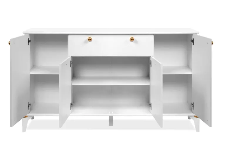 Sideboard Izmir weiß Kupfer B/H/T: ca. 158x90x36 cm