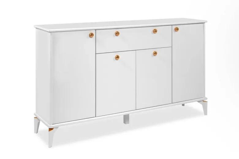Sideboard Izmir weiß Kupfer B/H/T: ca. 158x90x36 cm