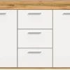 Sideboard Jam Eiche Wotan Nachbildung weiß B/H/T: ca. 125x80x35 cm
