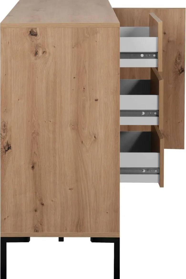 Sideboard Korsika Eiche Artisan Nachbildung B/H/T: ca. 170x87x40 cm
