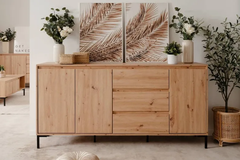 Sideboard Korsika Eiche Artisan Nachbildung B/H/T: ca. 170x87x40 cm