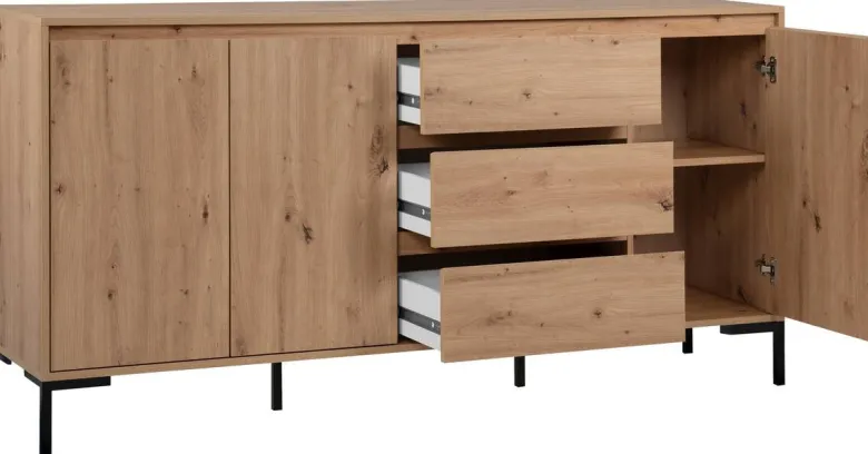 Sideboard Korsika Eiche Artisan Nachbildung B/H/T: ca. 170x87x40 cm